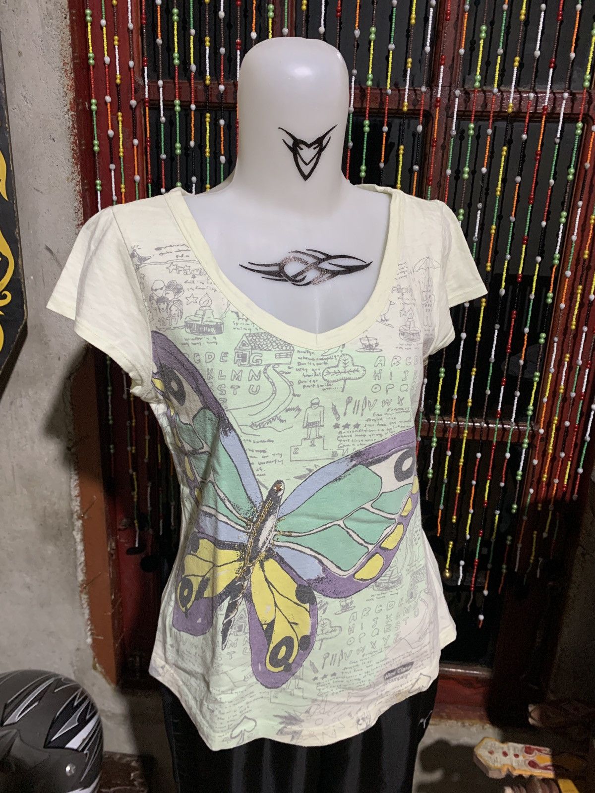 Japanese Brand × Vintage y2k Nice Claup Butterfly Beady Graphic Top Size M / US 6-8 / IT 42-44 - 2 Thumbnail