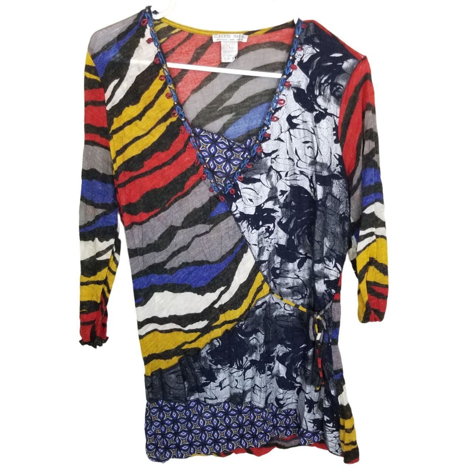 Alberto Alberto Makal Y2K Artsy Knit Art To Wear Abstract Geometric Size L / US 10 / IT 46 - 1 Thumbnail