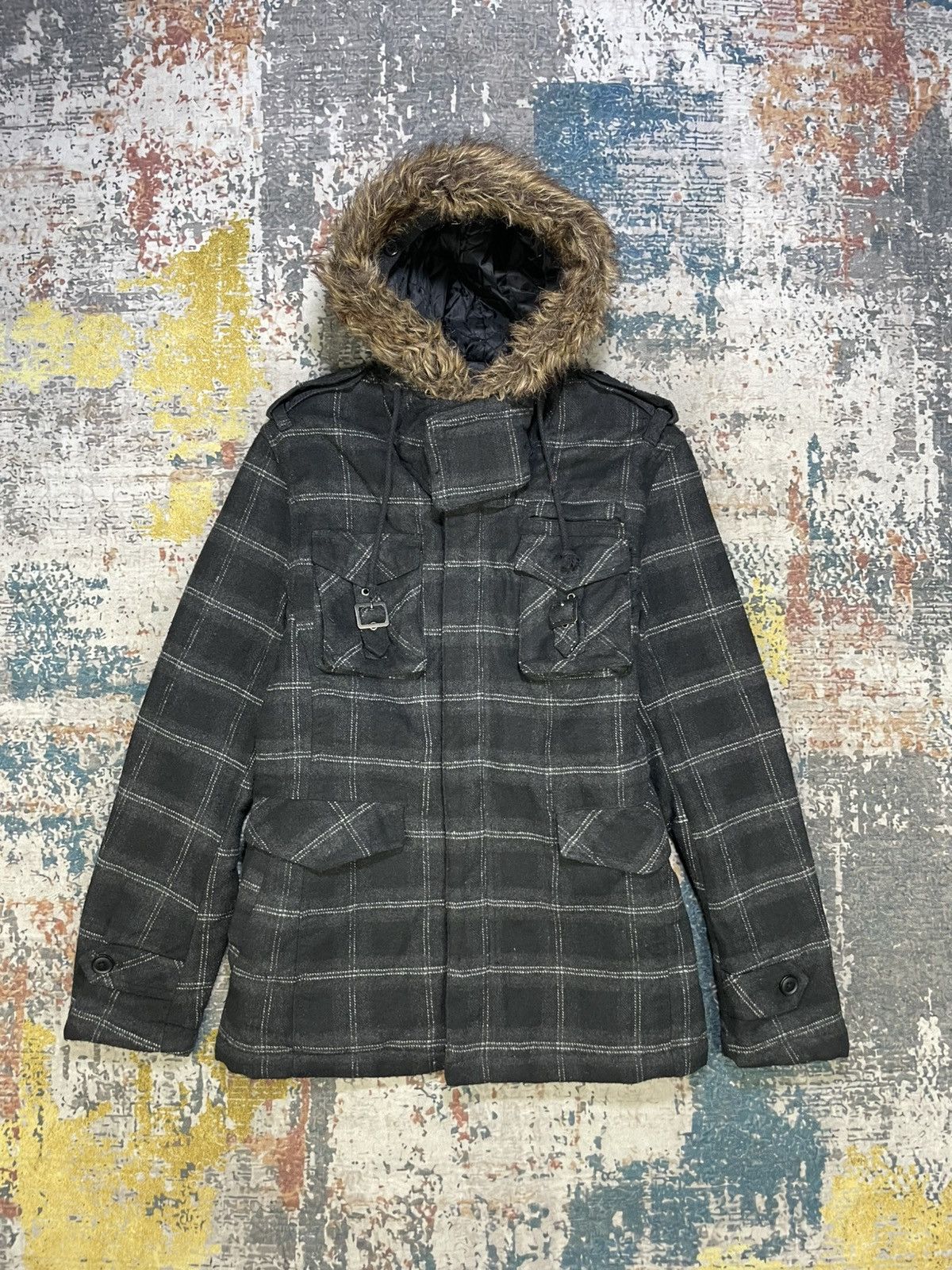 In The Attic In The Attic Rockers Garment Plaid Wool Blend Jacket Size US M / EU 48-50 / 2 - 1 Thumbnail
