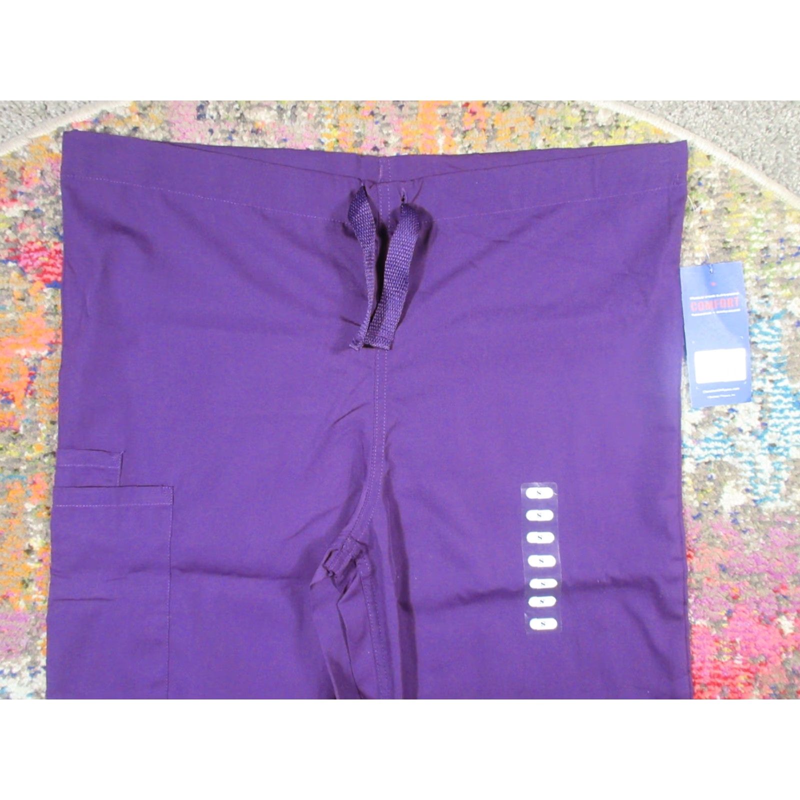 Cherokee Cherokee Workwear Scrub Pants Unisex Adult Small Eggplant Purple Originals NEW Size US 29 - 3 Thumbnail
