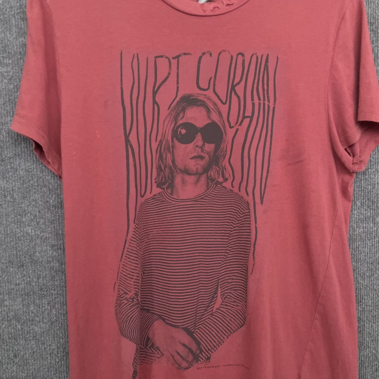 Band Tees × Nirvana Y2K Kurt Cobain Distressed T Shirt Size M / US 6-8 / IT 42-44 - 2 Thumbnail