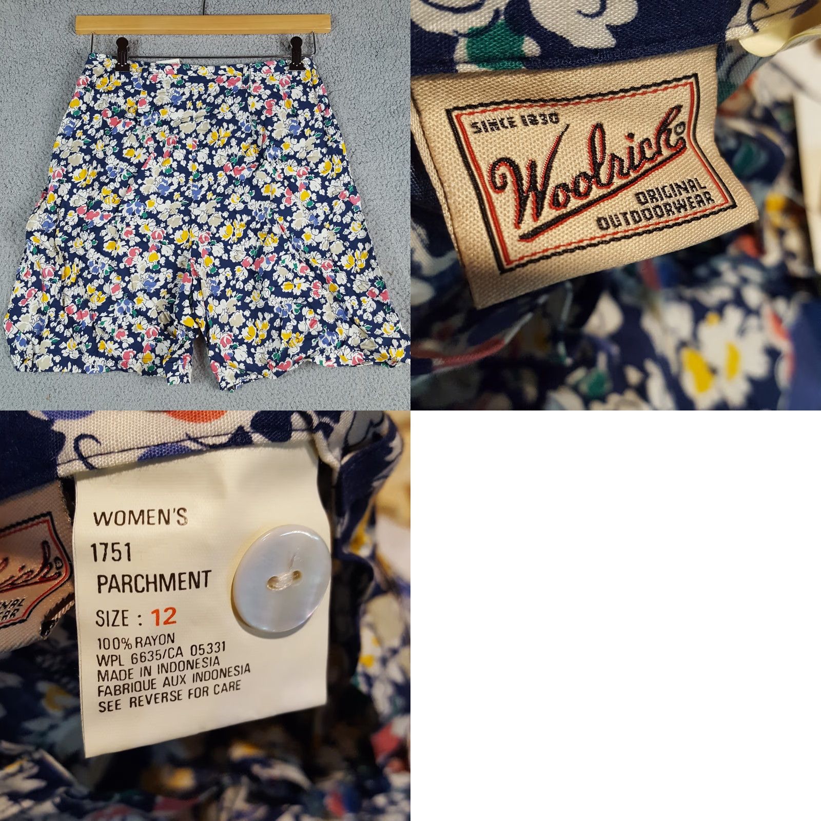 Vintage VINTAGE Woolrich Floral Print Women's Size 12 Relaxed Fit Golf Shorts Size 34" / US 12 / IT 48 - 8 Thumbnail