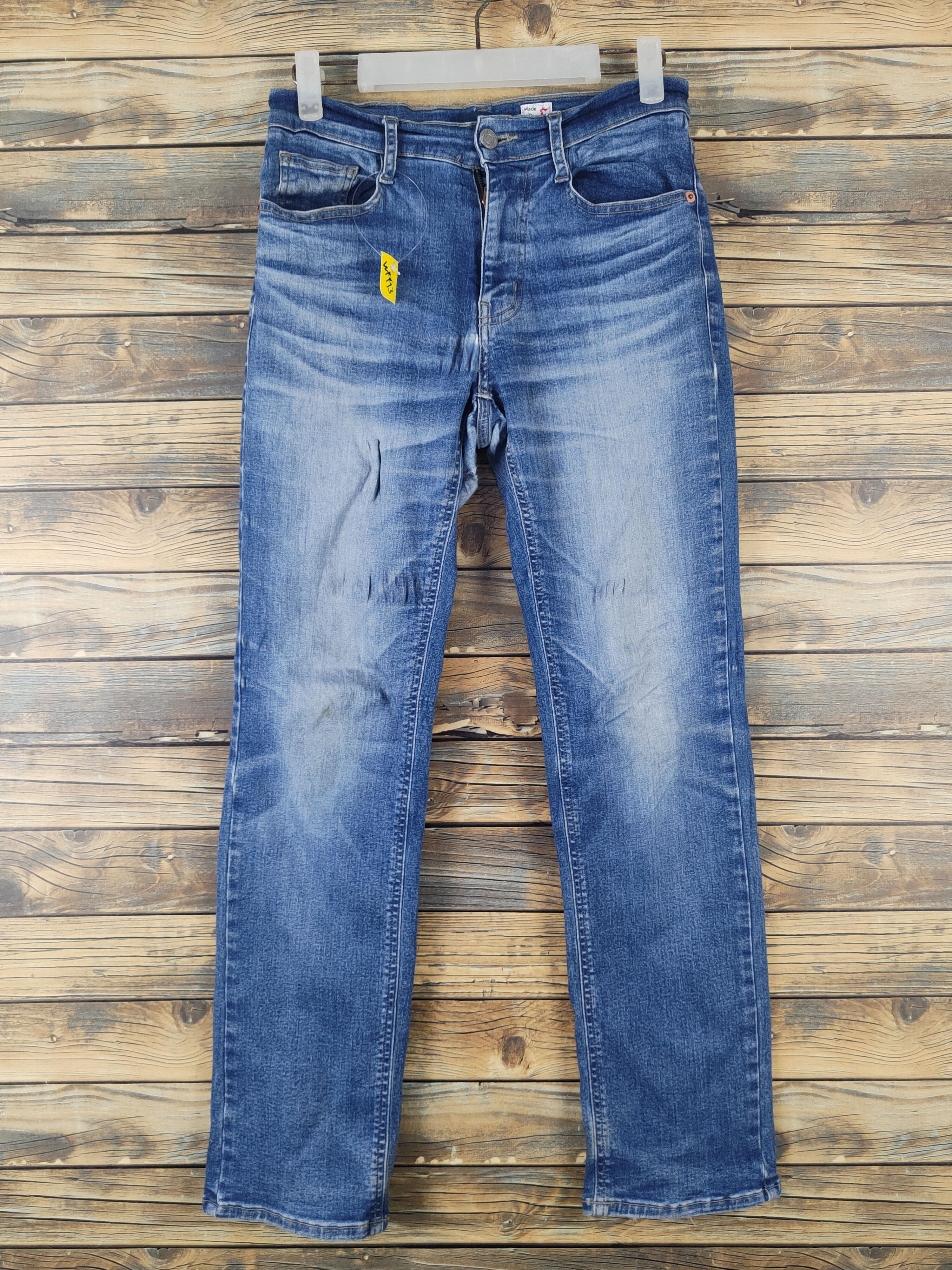 Japanese Brand Japan vintage Blue Distressed Ripped denim Jeans #W1993 Size US 28 / EU 44 - 1 Thumbnail
