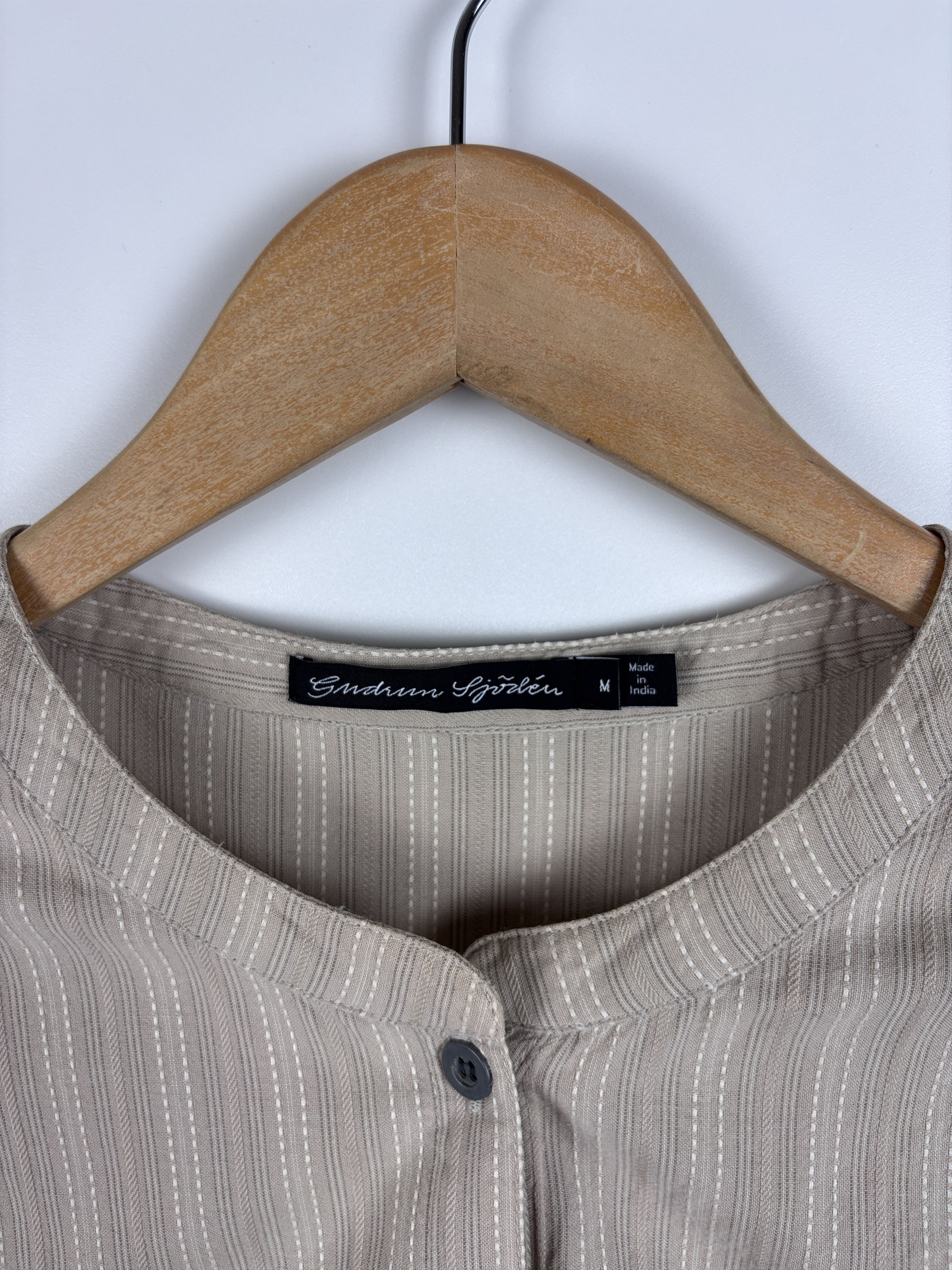 Gudrun Sjoden Womens Gudrun Sjoden Striped Cotton Shirt Dress Beige Size M Size M / US 6-8 / IT 42-44 - 6 Thumbnail