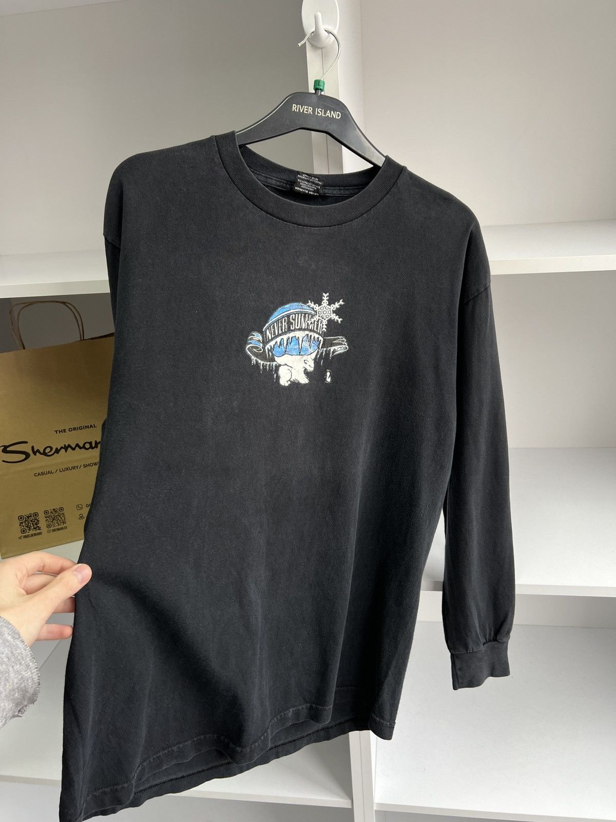 Band Tees × Vintage Vintage Never Summer Merch Long Sleeve Black Tee Size US M / EU 48-50 / 2 - 11 Thumbnail