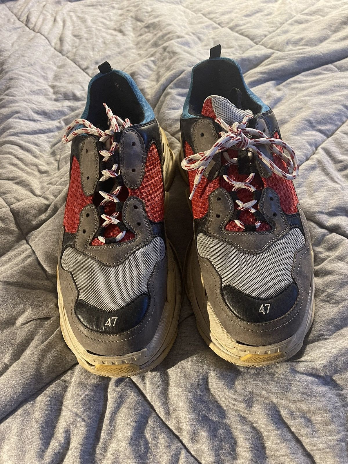 Balenciaga Balenciaga Triple S RED BLUE YELLOW SIZE 47 13 Grailed