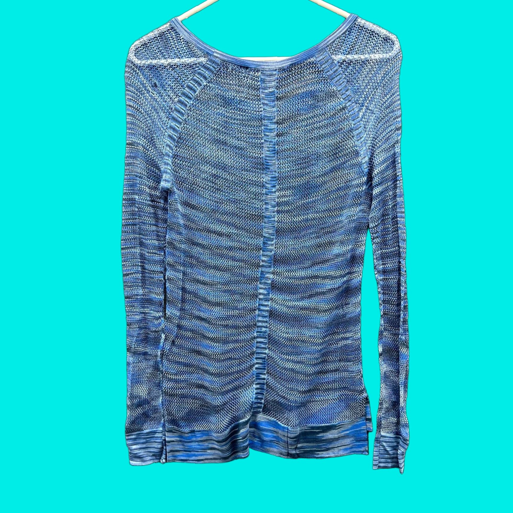 Rag & Bone VINTAGE Rag & Bone Sweater Women XS Blue Open Knit Lightweight Top Pullover Breathable Size XS / US 0-2 / IT 36-38 - 1 Thumbnail