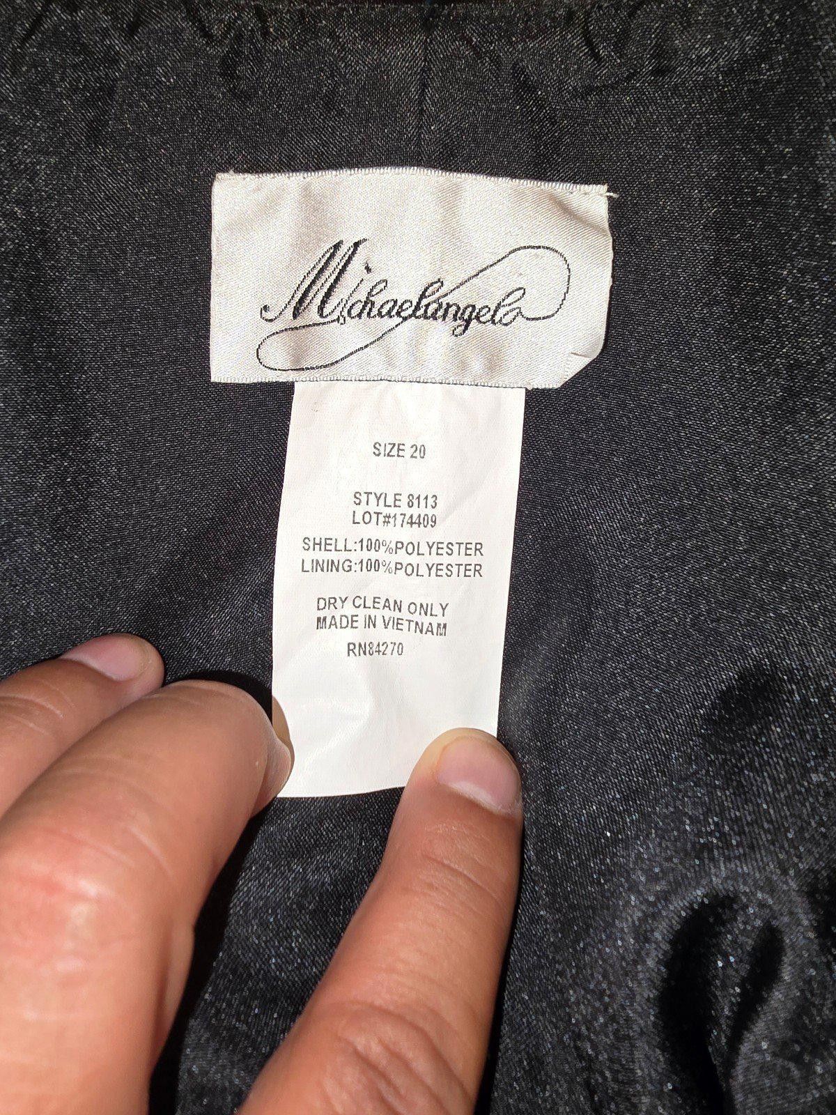 Designer Elegant Michaelangelo Black & White Strapless Gown - Size 20 Size 3XL / US 20-22 - 5 Thumbnail