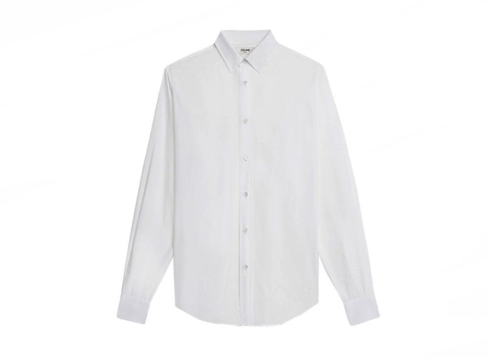 Celine o1w1db10724 Classic Shirt in Cotton Poplin in White Size US XXS / EU 40 - 1 Preview