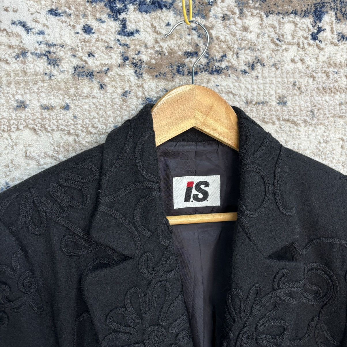 Issey Miyake ISSEY MIYAKI I.S Embroidered Pattern Wool Jacket Size US M / EU 48-50 / 2 - 3 Thumbnail