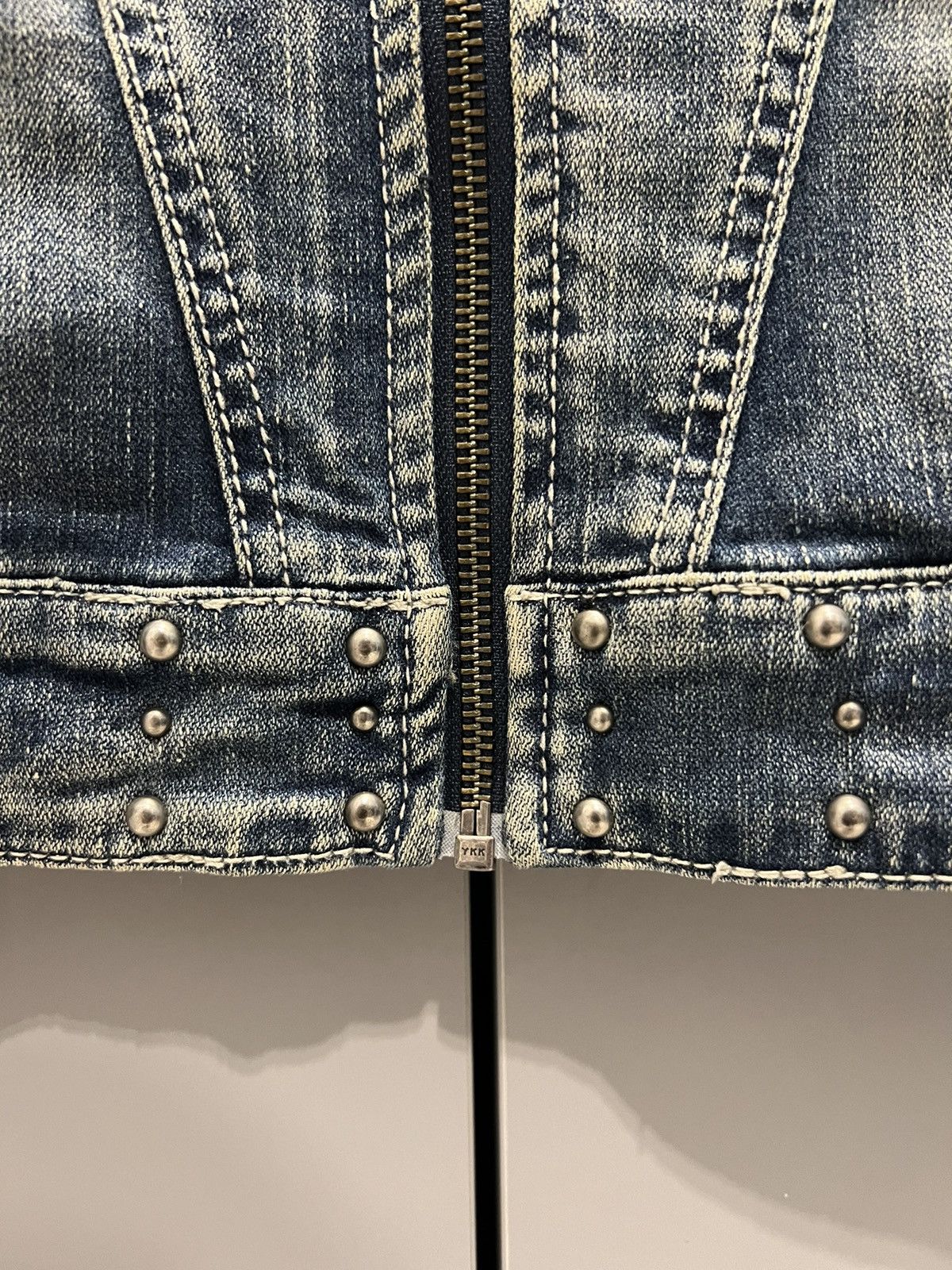Harley Davidson Y2K Harley Davidson Vest Women's Embellished Denim Grunge Size M / US 6-8 / IT 42-44 - 14 Thumbnail
