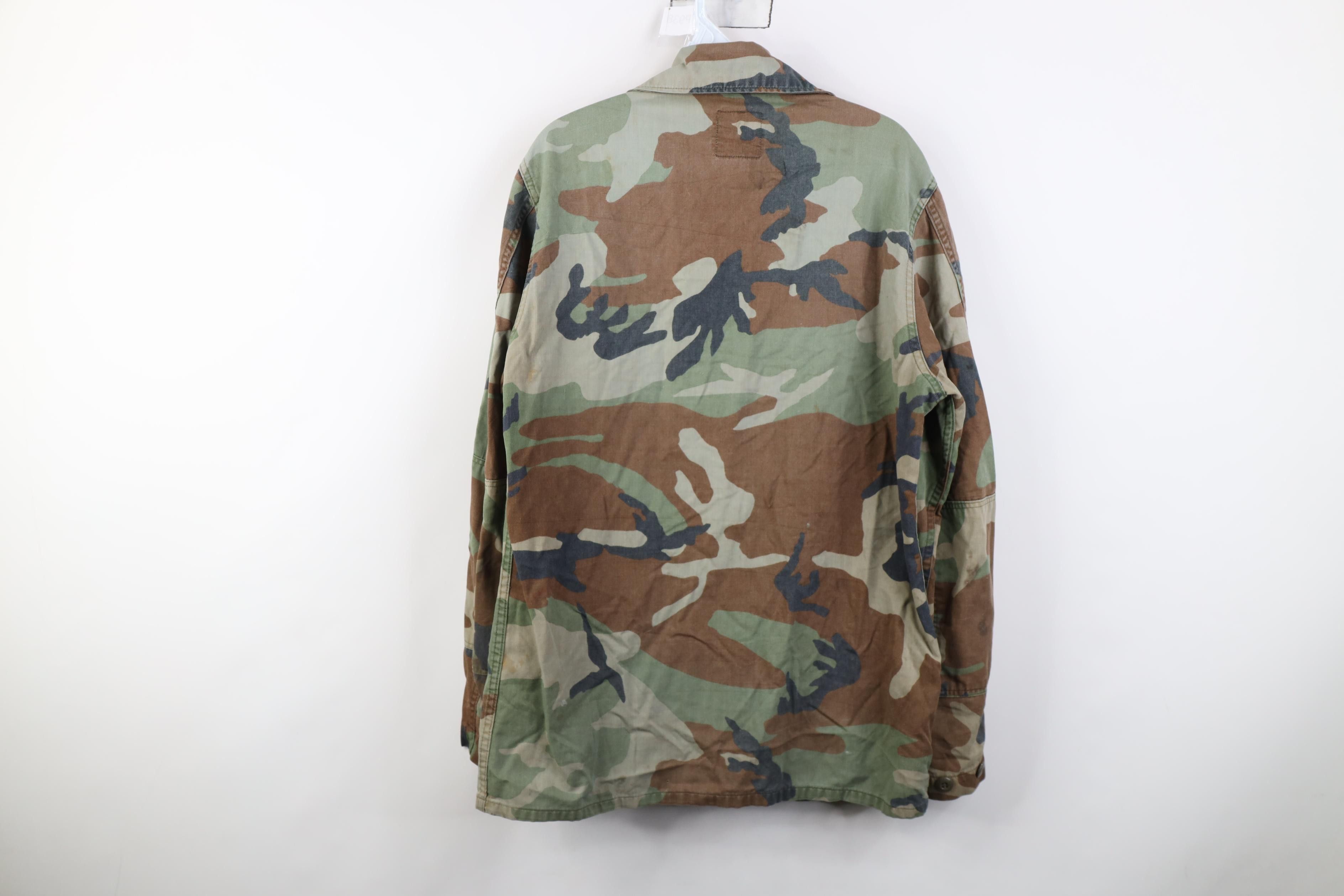 Vintage Vintage 80s USGI Long Woodland Camouflage Combat Coat Jacket Size US M / EU 48-50 / 2 - 22 Thumbnail