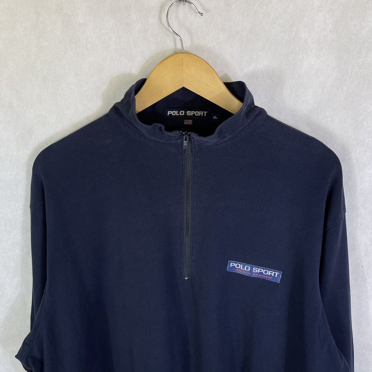 Polo Ralph Lauren × Vintage Vintage 90s Polo Sport Half Zipper Mockneck Shirt Size US XL / EU 56 / 4 - 3 Thumbnail