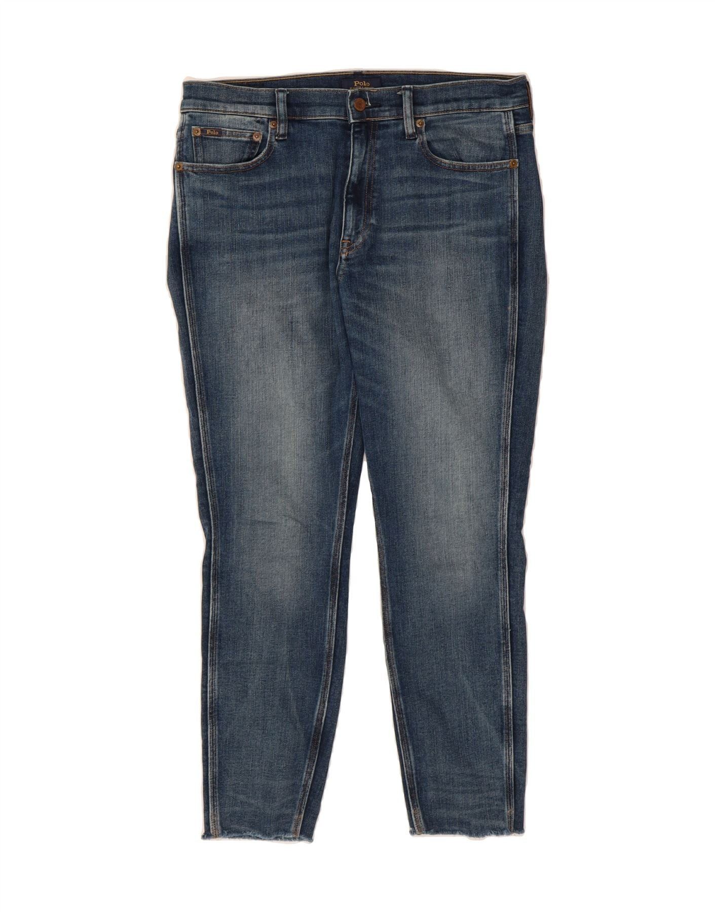 Polo Ralph Lauren Womens Slim Jeans W31 L27 Blue Cotton Size 42" / US 20 - 1 Thumbnail