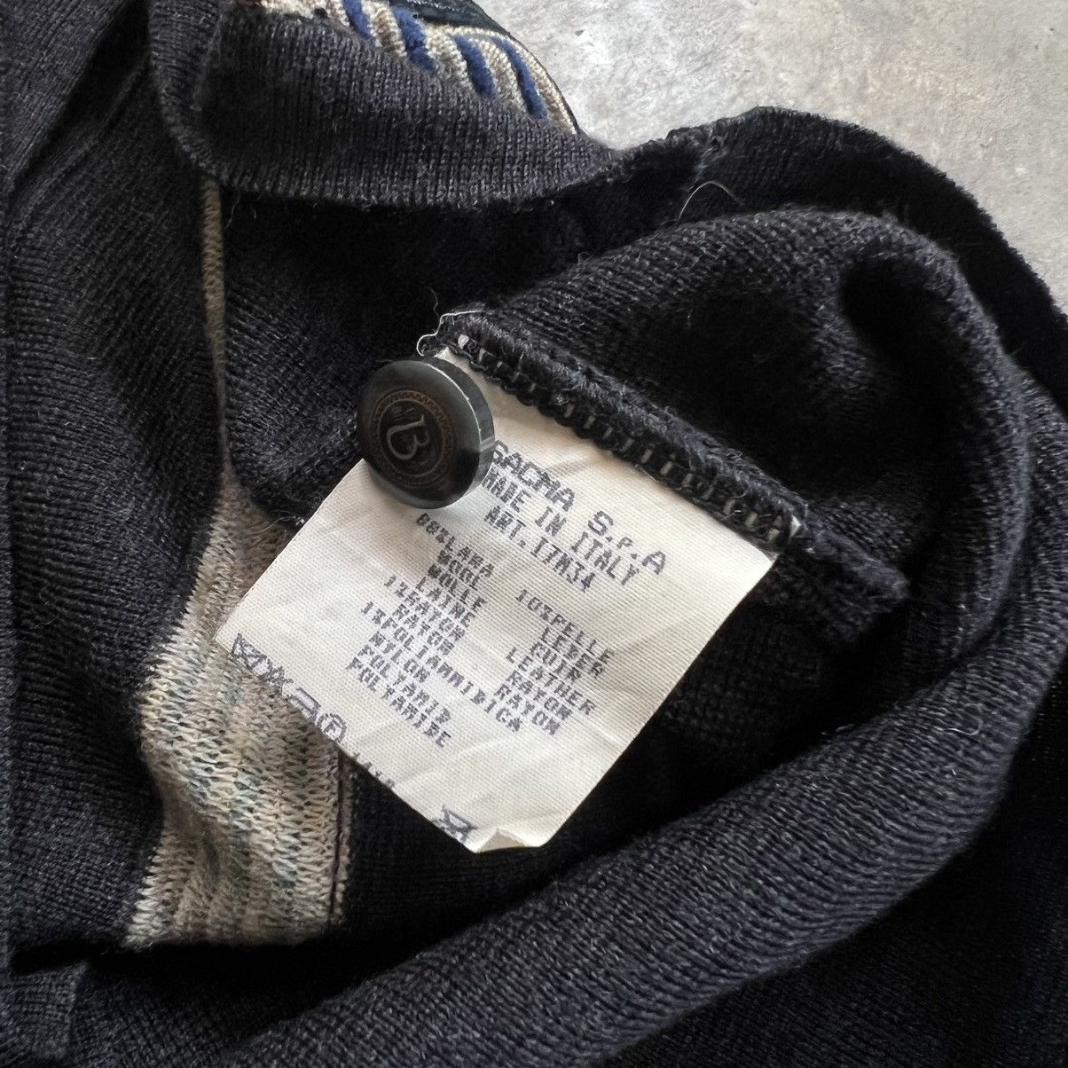 Coogi Vintage 1990s Umberto Bilancioni Vest Leather Round Knitwear Size US M / EU 48-50 / 2 - 7 Thumbnail