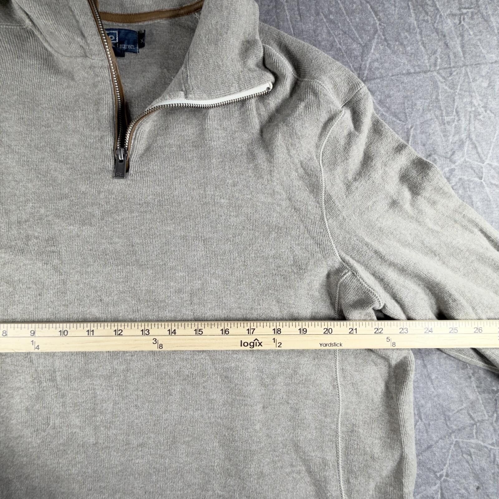 Other Ralph Lauren Sweater Men's XL Brown Quarter Zip 100% Cotton Size US XL / EU 56 / 4 - 4 Thumbnail