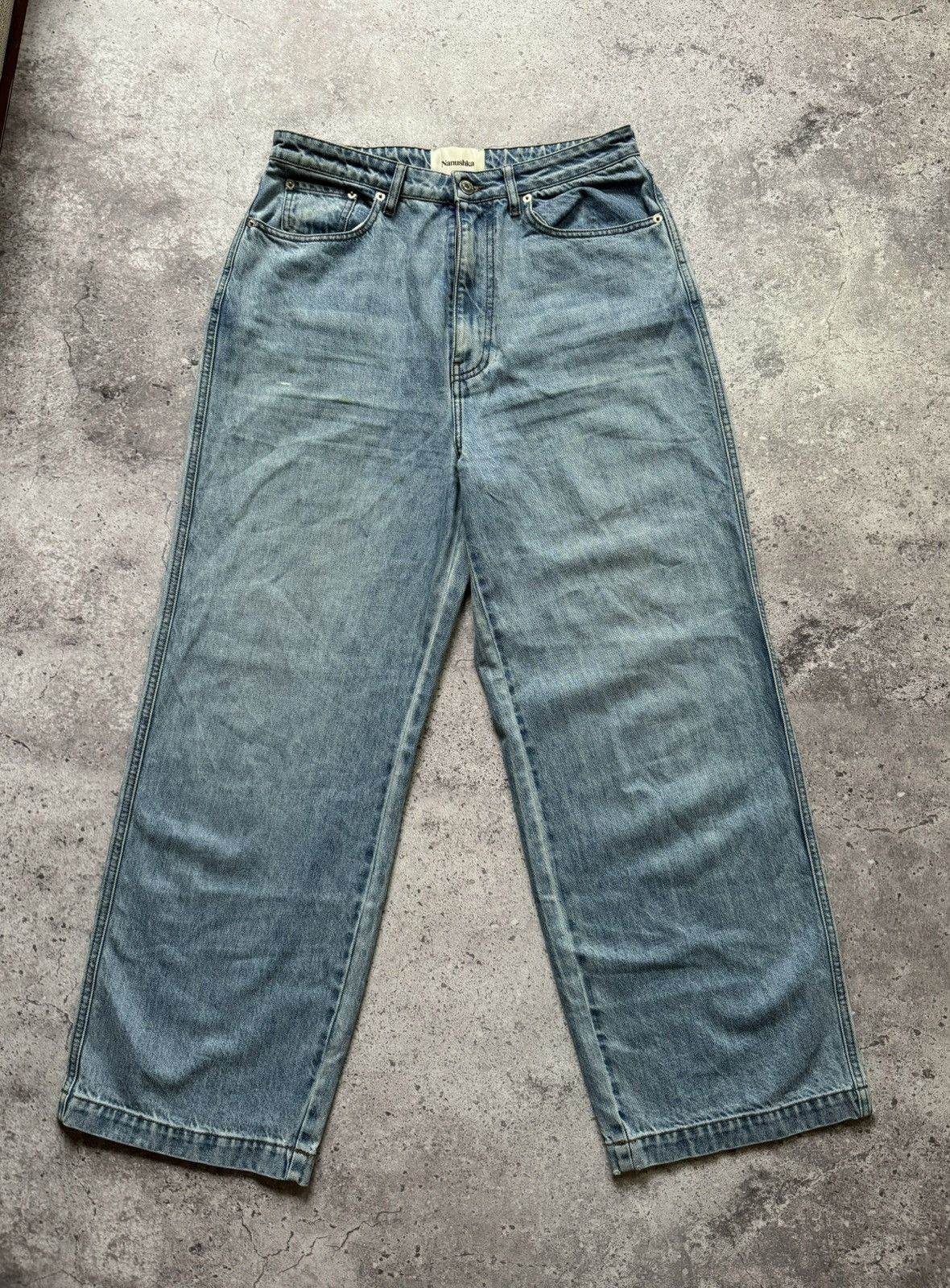 Nanushka Nanushka blue loose baggy jeans Size US 31 - 1 Thumbnail