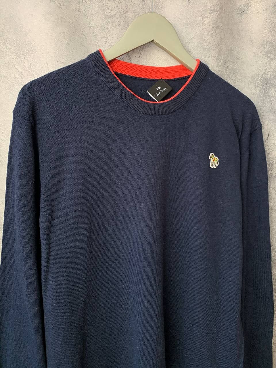 Paul Smith Paul Smith Zebra Sweater Navy Cotton Crew Neck Sweatshirt Size US L / EU 52-54 / 3 - 3 Thumbnail