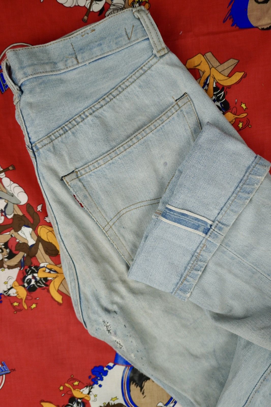 Levi's × Vintage Vintage Levis 501 Redline Selvedge Button #6 Grunge Baggy Size US 30 / EU 46 - 2 Thumbnail