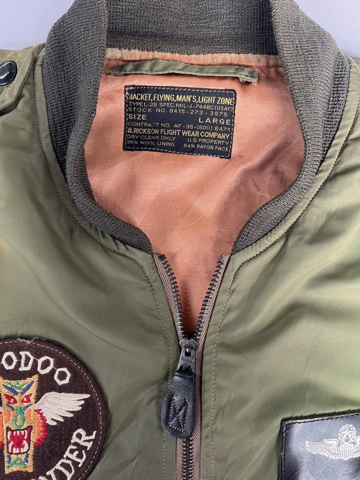 Buzz Rickson's VERY RARE VINTAGE JACKET FLIGHT BOMBER L2B BUZZ RICKSON Size US L / EU 52-54 / 3 - 4 Thumbnail