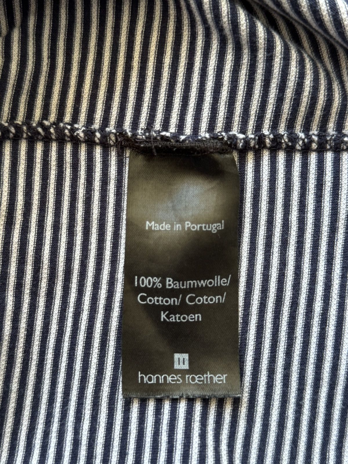 hannes roether Hannes Roether Striped Avant-Garde T-shirt Size US S / EU 44-46 / 1 - 6 Thumbnail