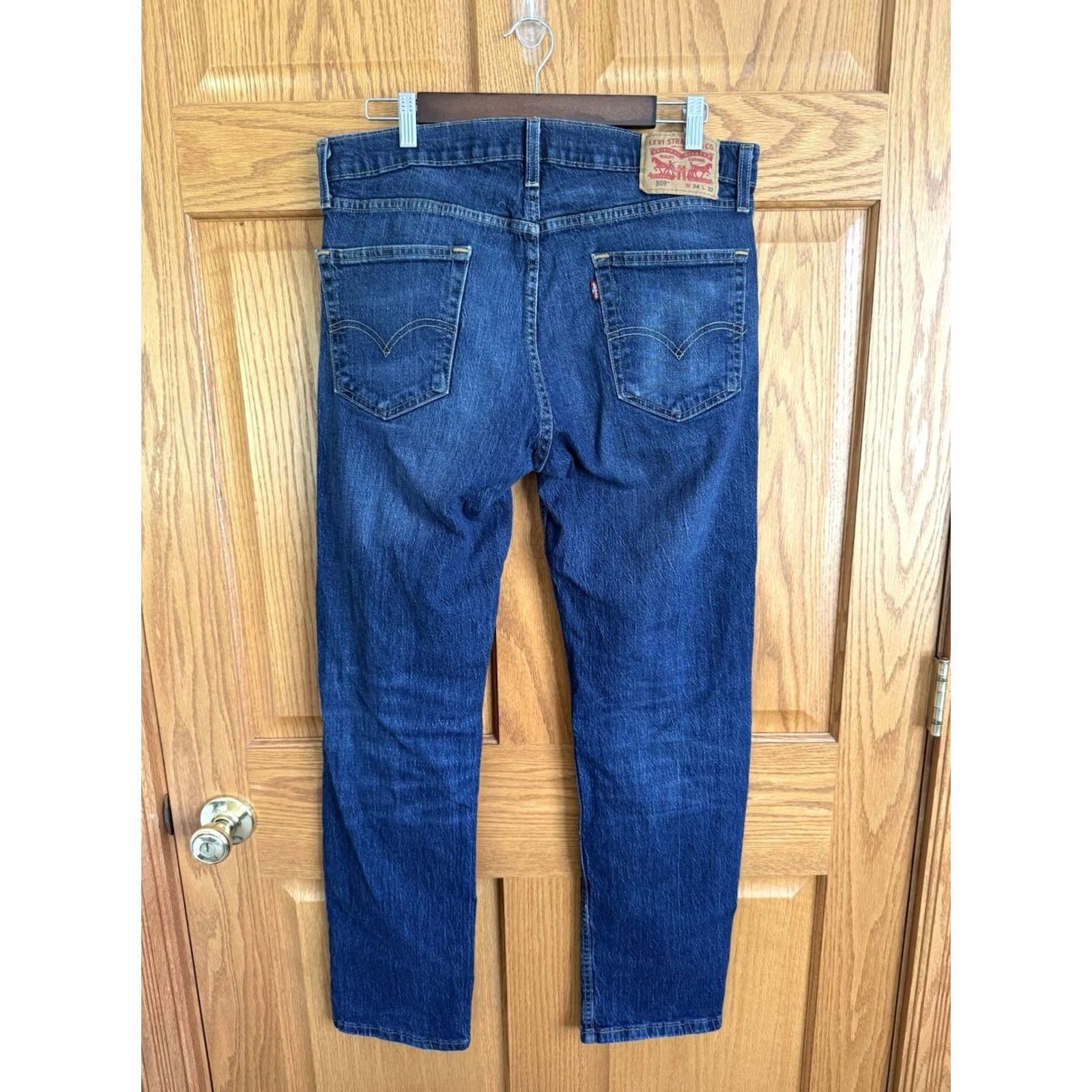 Levi's Levi's 559 Jeans Mens 34x32 Blue Relaxed Straight Medium Wash Denim Classic Size US 34 / EU 50 - 3 Thumbnail