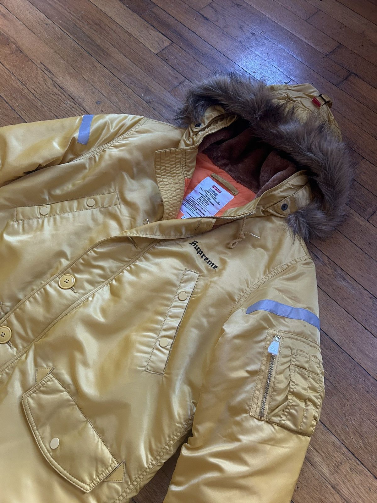 Supreme FW17 Reflective Cross N-3B Fur Parka Size US M / EU 48-50 / 2 - 7 Thumbnail