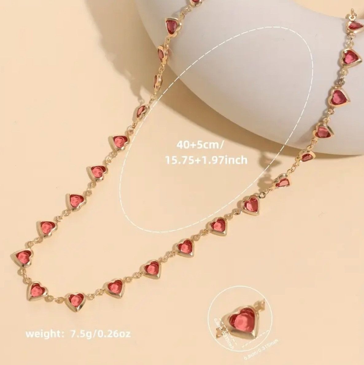 Japanese Brand × Other Valentines Day Gift Heart Necklace Chain Size ONE SIZE - 3 Thumbnail