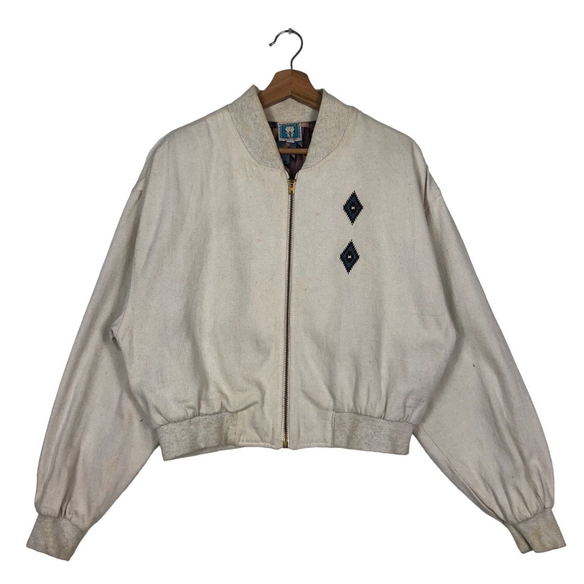 Japanese Brand 🔥90’s Vintage Bomber Jacket Desert West Navajo Aztec Lining Size US M / EU 48-50 / 2 - 1 Thumbnail