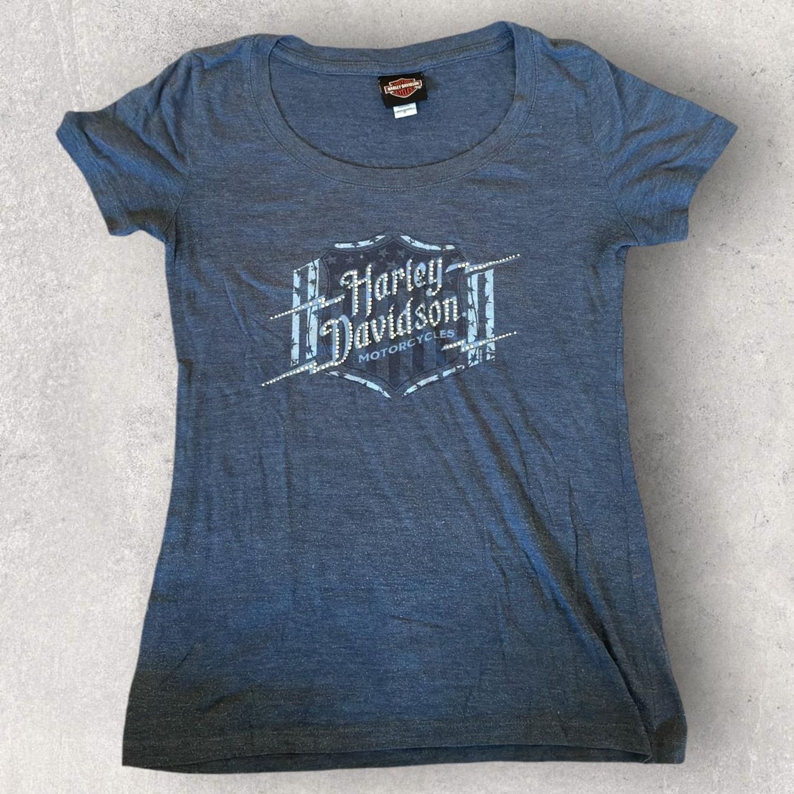 Harley Davidson Women’s Harley Bedazzled T-Shirt Size M / US 6-8 / IT 42-44 - 1 Thumbnail