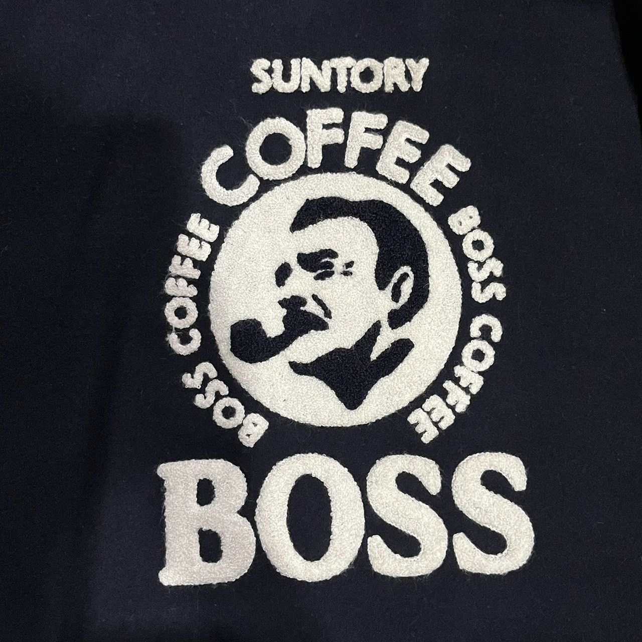 Japanese Brand ‼️RARE‼️ Vintage SUNTORY BOSS COFFEE Leather Varsity Jacket Size US L / EU 52-54 / 3 - 4 Thumbnail