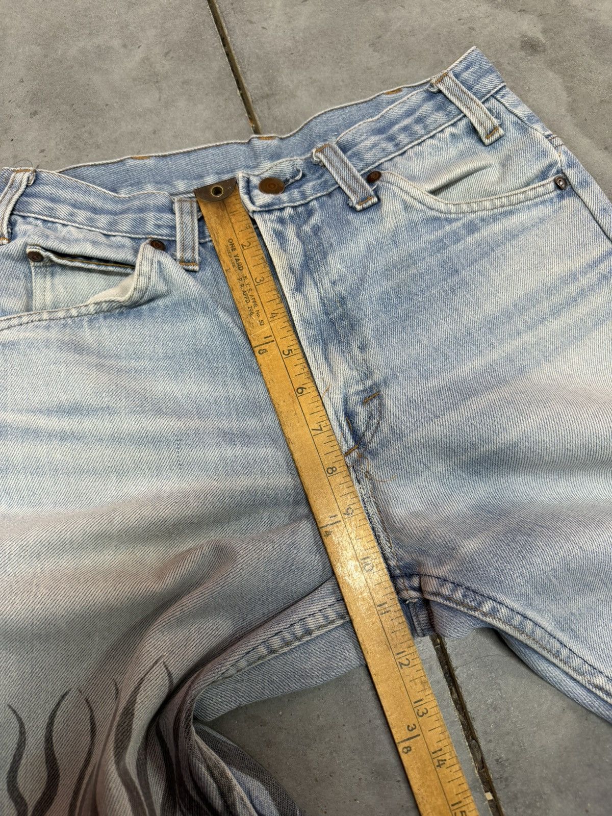 Vintage Light Wash Bootcut 70s Stenciled Jeans ERD Grunge Punk Size US 29 - 13 Thumbnail