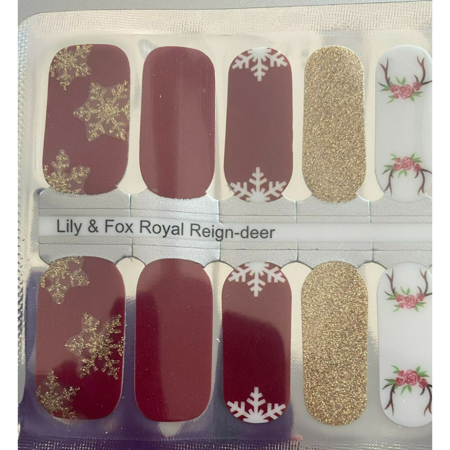 Other Lily & Fox Nail Polish Wraps Royal Reign-Deer & Blue Snowfla Size ONE SIZE - 3 Thumbnail