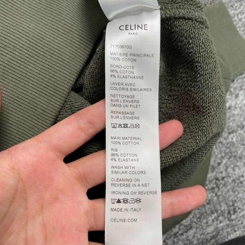 Celine Celine Green Lettered Sweatshirt for Women Size M / US 6-8 / IT 42-44 - 6 Thumbnail