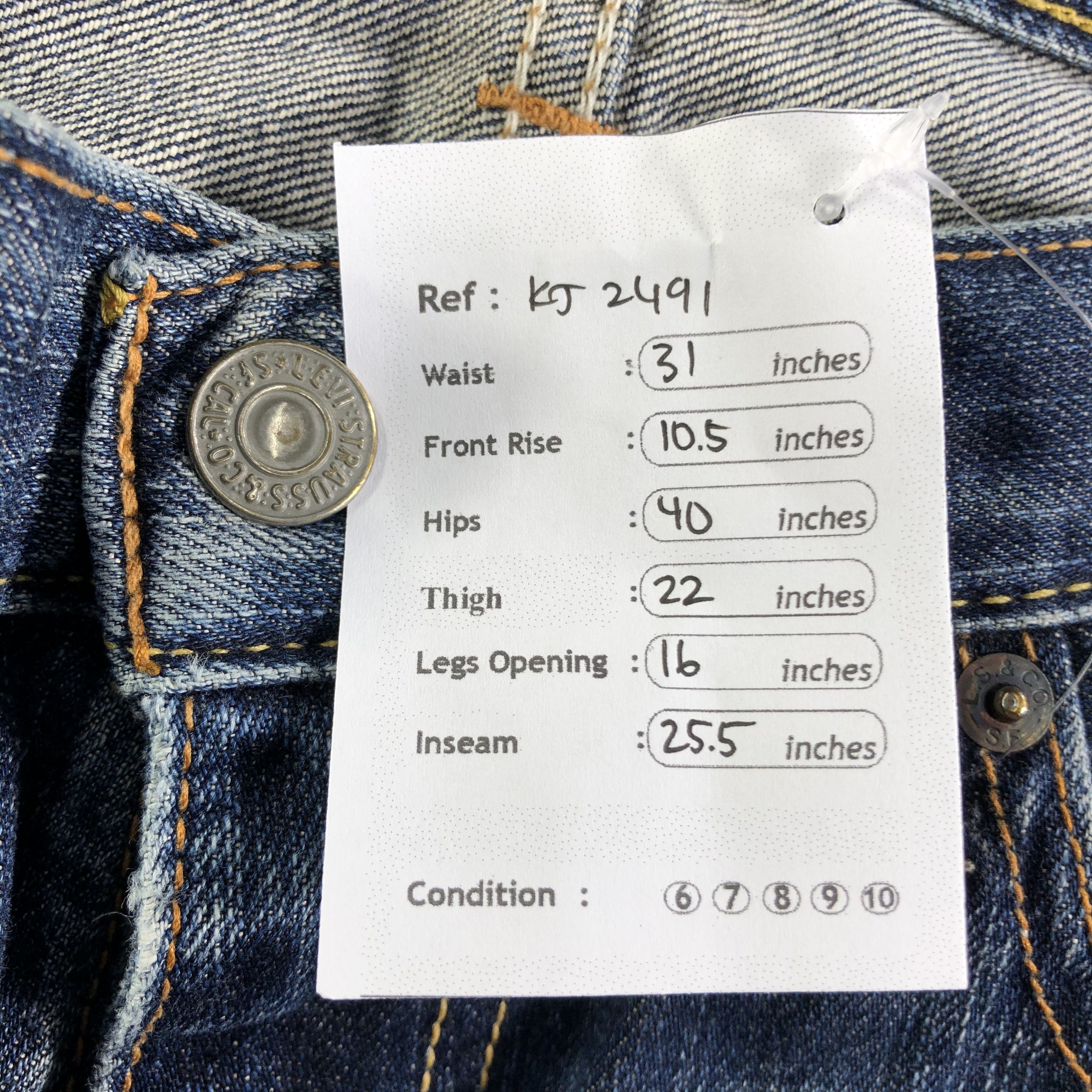 Levi's Vintage Levis Jeans 702 Faded Blue Denim KJ2491 Size US 31 - 12 Thumbnail