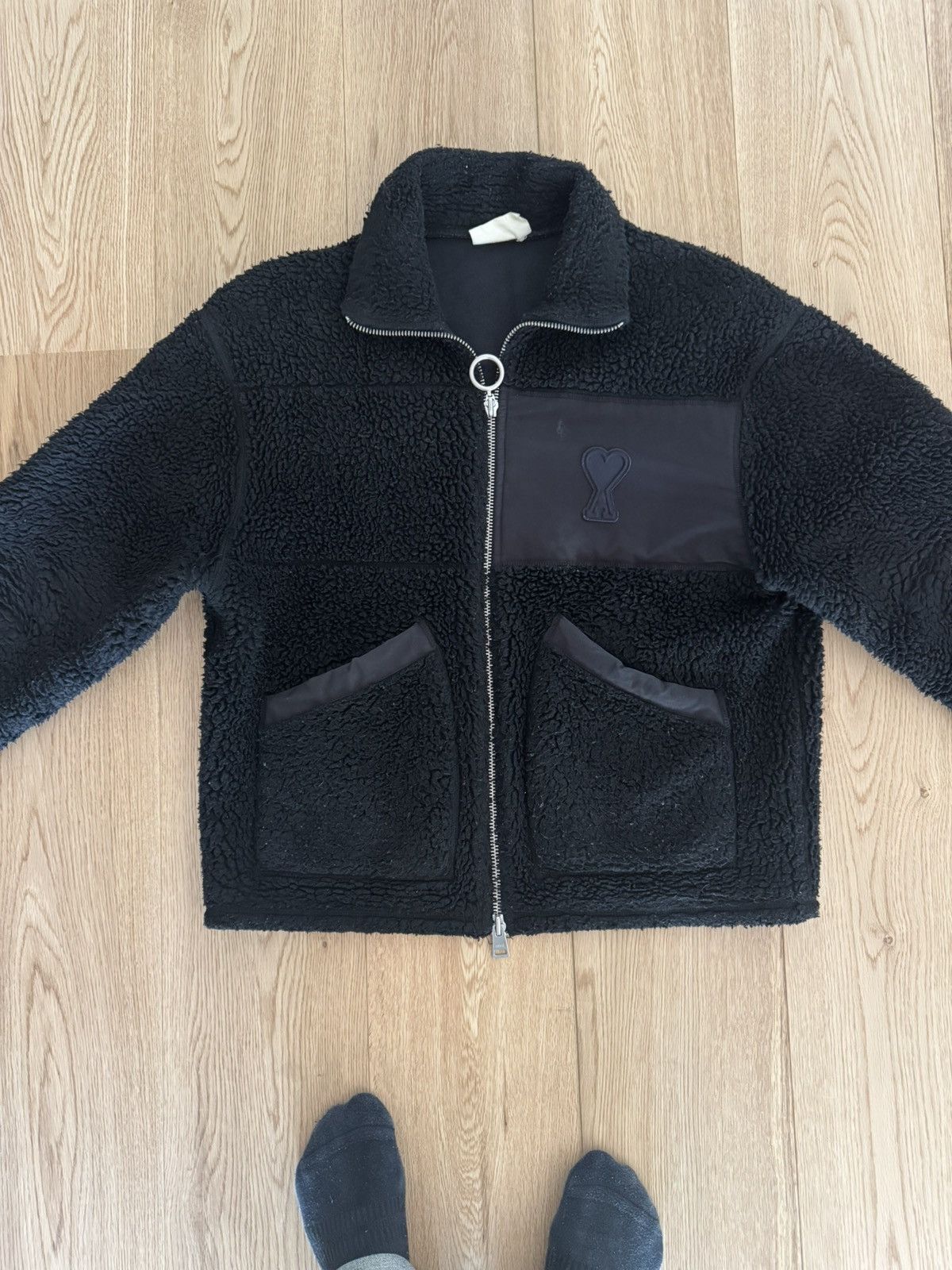 AMI AMI Men Jacket HJK058 WV0018 4011 BLUE | Grailed