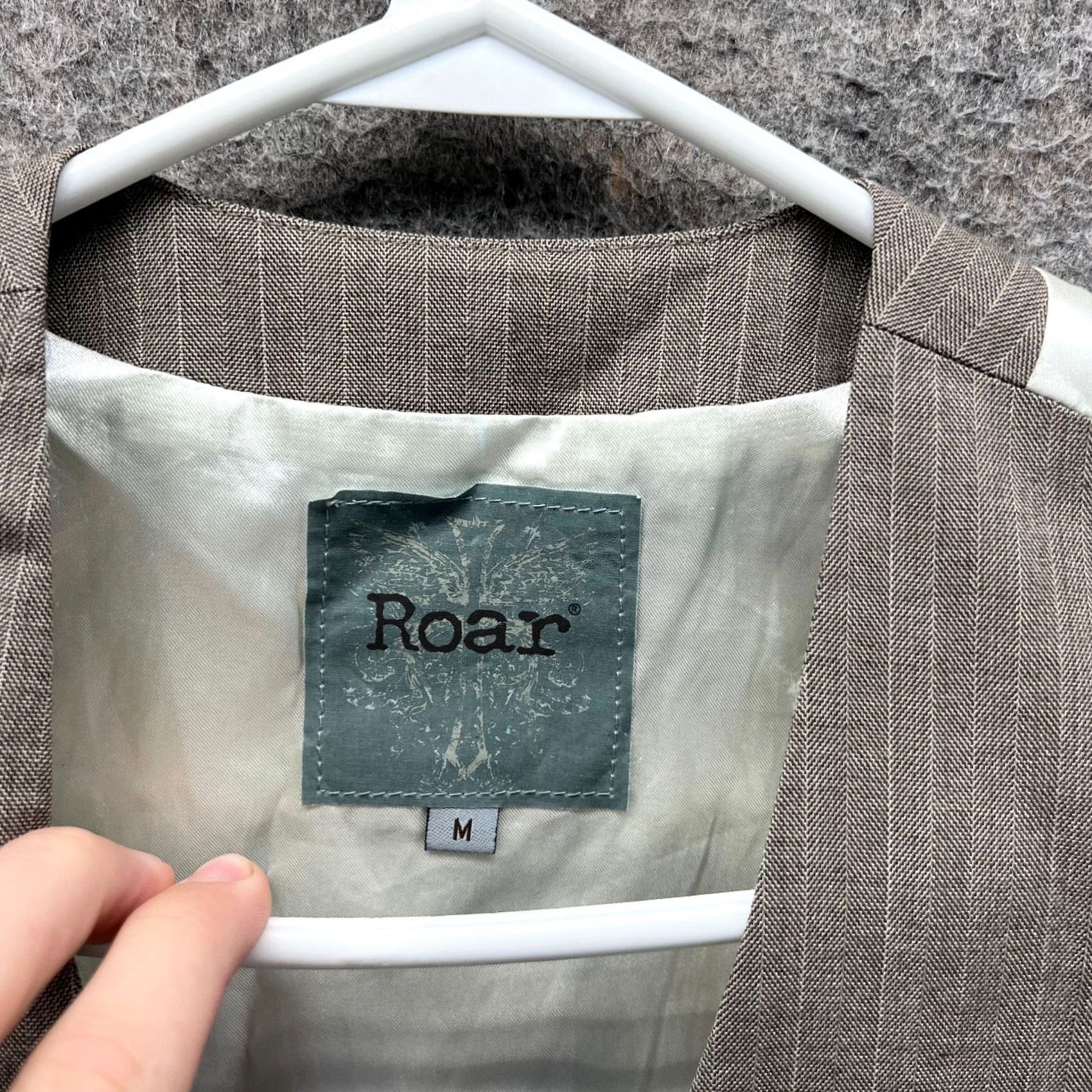 Roar VINTAGE Roar Vest Biker Embroidered Cross Sleeveless Khaki Beige Medium Mens 38 in Cotton Beige Size US M / EU 48-50 / 2 - 7 Thumbnail