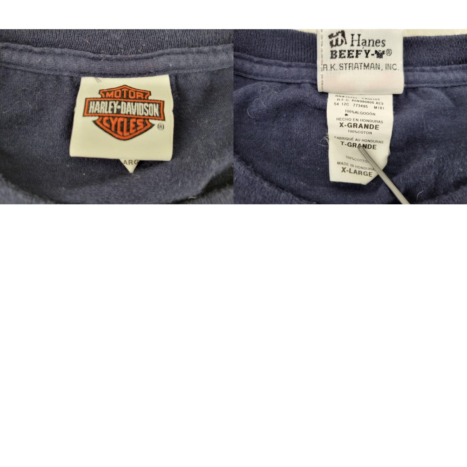 Harley Davidson Harley-Davidson T Shirt Harley-Davidson House Of Thunder Mens XL Crew Neck Short Sleeve Blue 90s Motorcycle Biker Graphic Print Size US XL / EU 56 / 4 - 8 Thumbnail