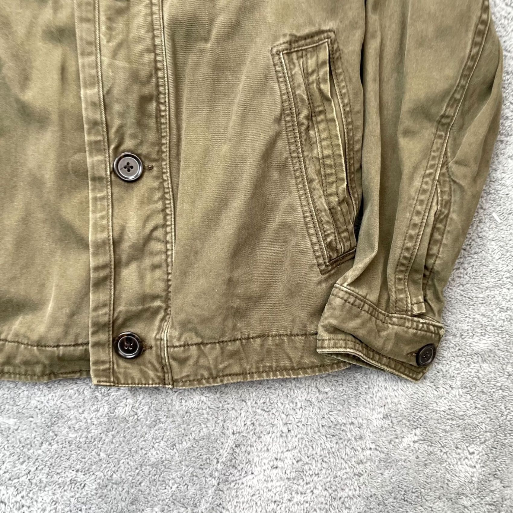 Old Navy Old Navy Jacket Mens Small Green Military Coat Zip Pockets Stand-Up Collar Regular Fit Size US S / EU 44-46 / 1 - 2 Thumbnail