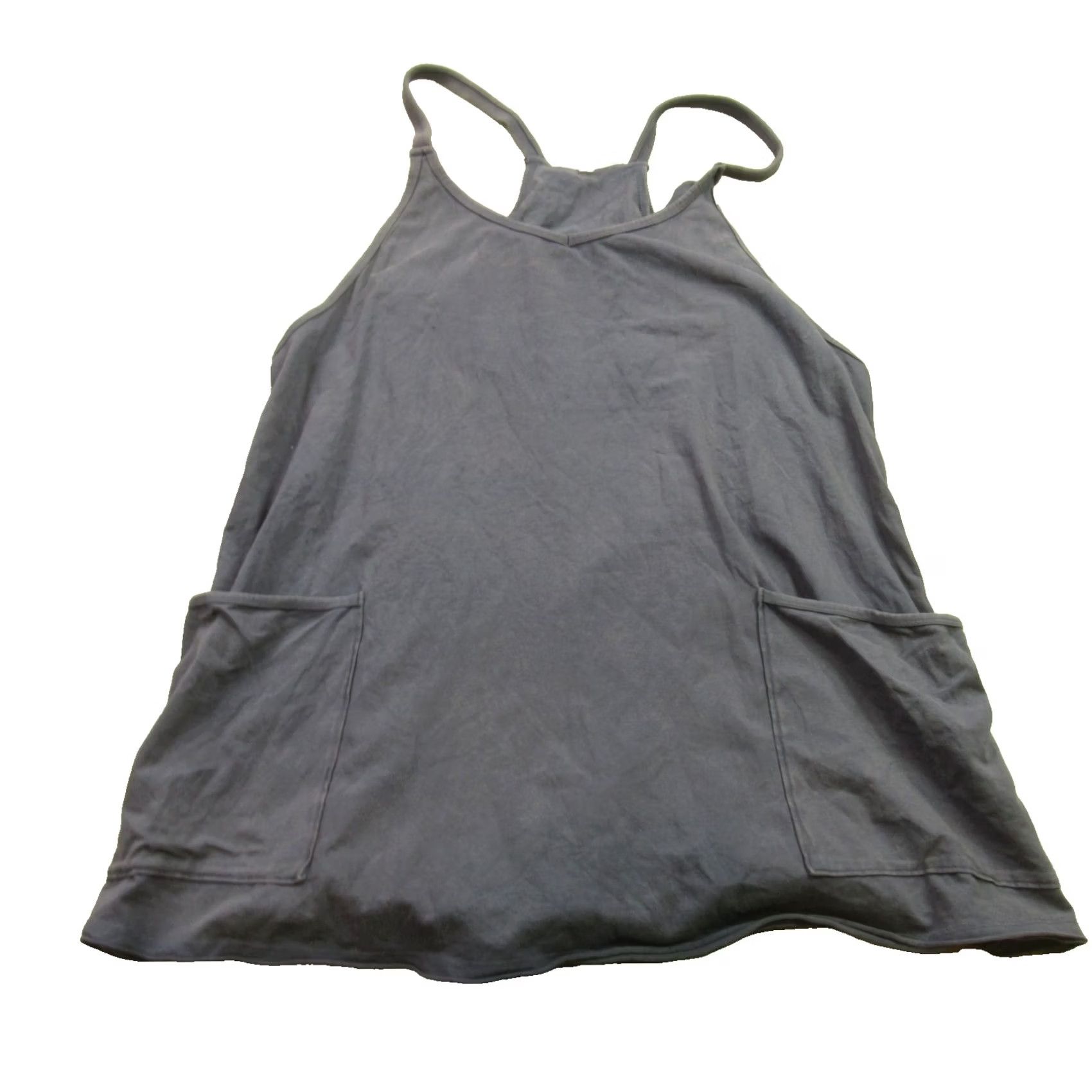 Free People Free People Shirt Womens Medium Sleeveless V Neck Pullover Pockets Blue Size M / US 6-8 / IT 42-44 - 2 Thumbnail