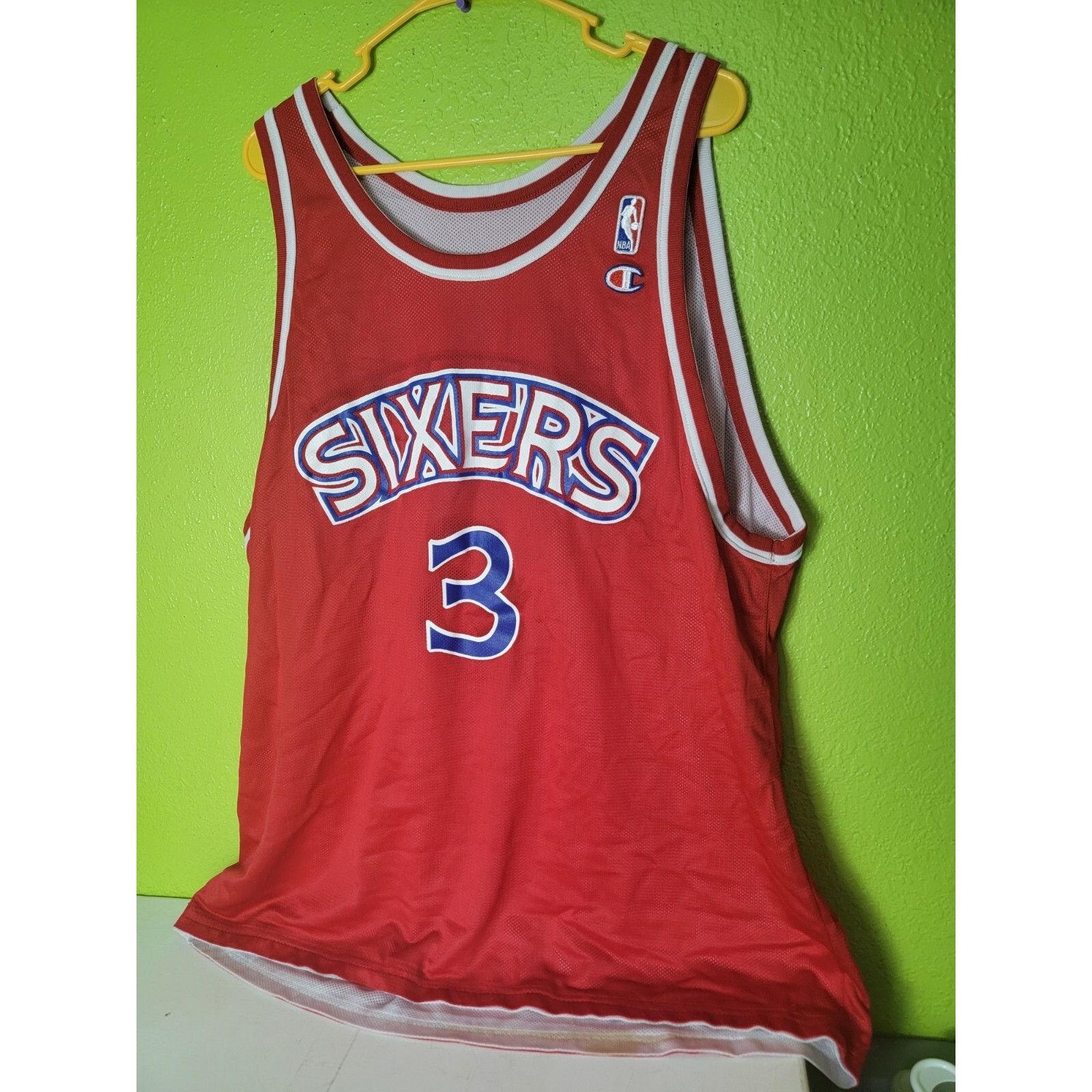 Champion Rare Vintage Allen Iverson Reversible Jersey 76ers Rookie Ye Size US XXL / EU 58 / 5 - 1 Thumbnail