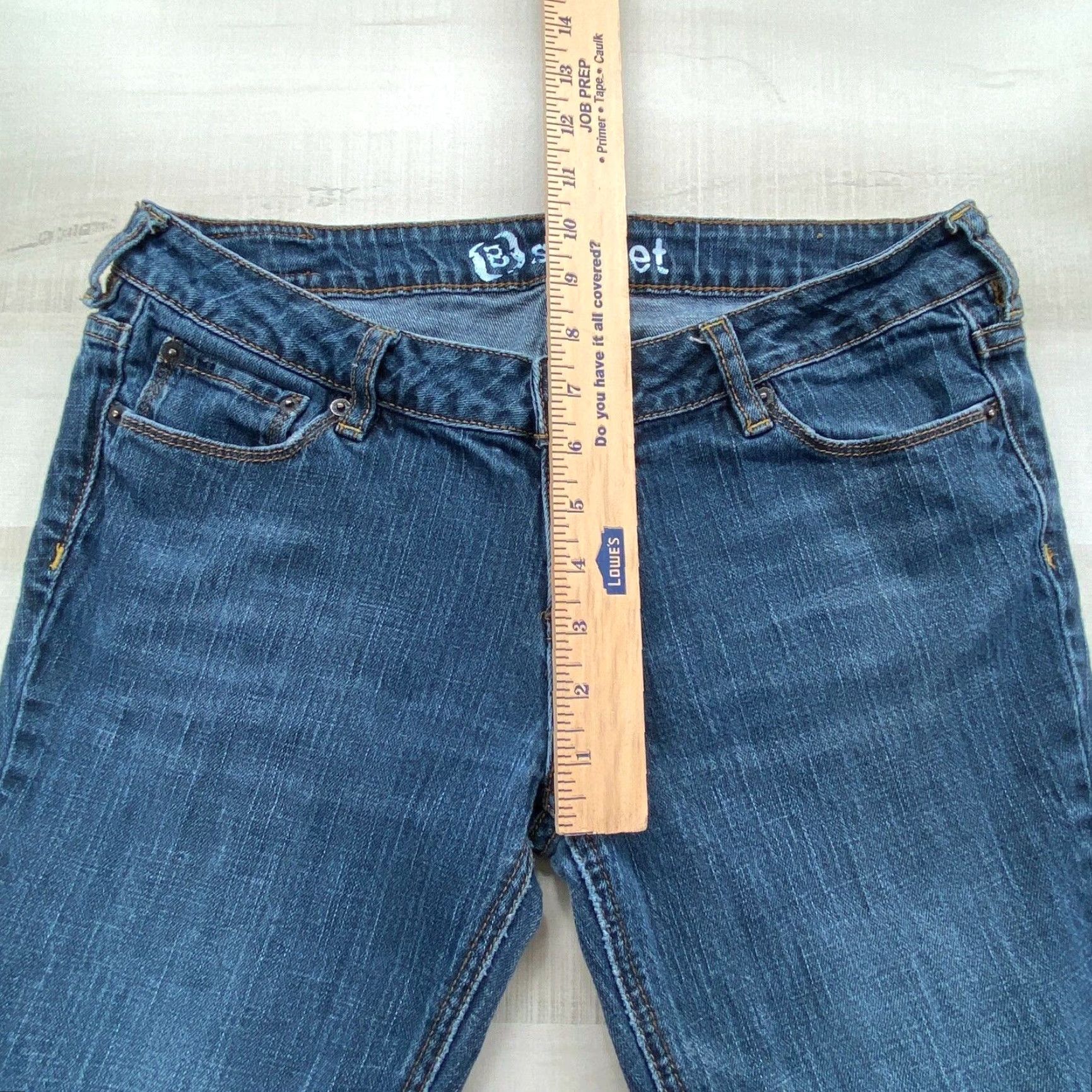 Vintage Bullhead Denim Womens Juniors Jeans Size 9 Medium Wash Sunset Straight Low Rise Size 30" / US 8 / IT 44 - 5 Thumbnail