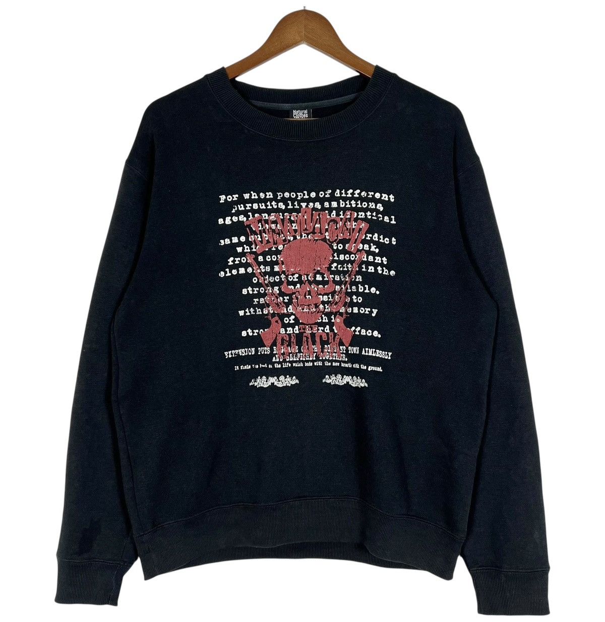 Japanese Brand NCS Maniacal Black Punk Sweatshirt Size US M / EU 48-50 / 2 - 1 Thumbnail