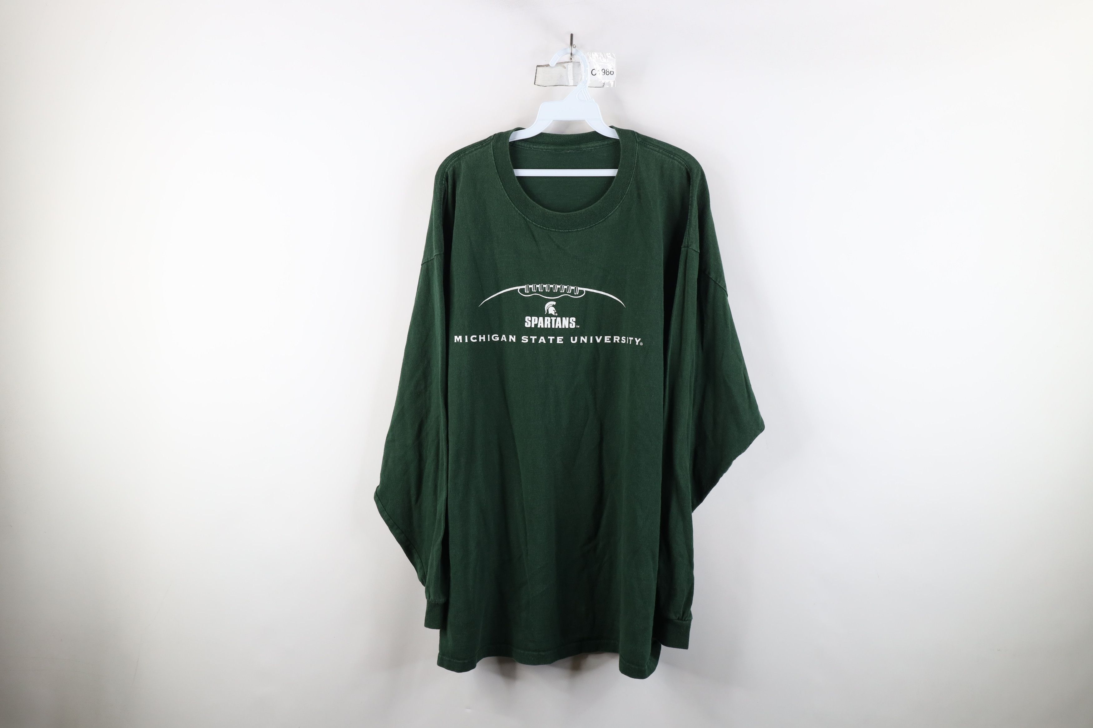 Vintage Vintage 90s Michigan State University Long Sleeve T-Shirt Size US XXL / EU 58 / 5 - 1 Thumbnail