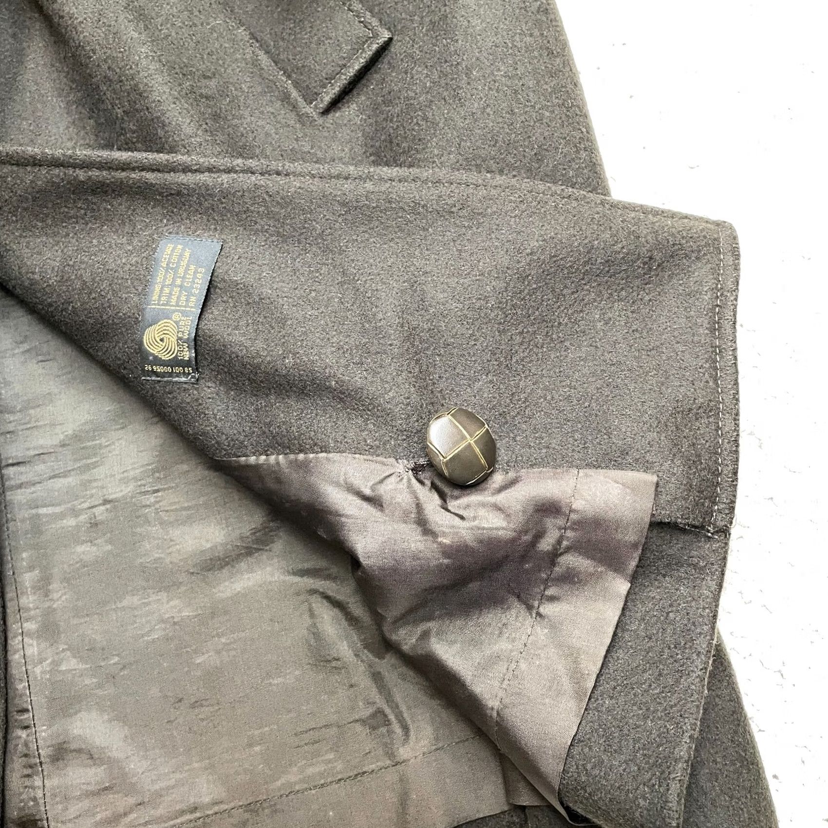 Vintage VINTAGE David Benjamin Overcoat Coat Jacket Womens Long Button Gray 100% Wool Solid Pockets Fall Womens Regular Size 12 Size XL / US 12-14 / IT 48-50 - 6 Thumbnail