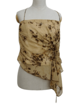 Other Vintage Y2K Avant Garde Beige Top Blouse Size L / US 10 / IT 46 - 1 Thumbnail