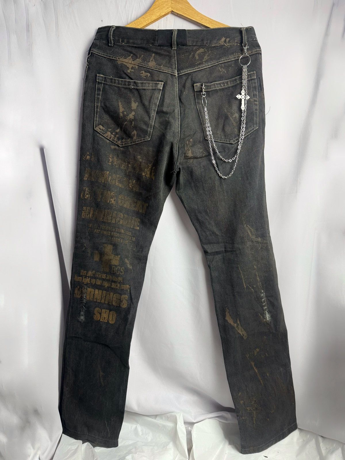 Tornado Mart Bernings Sho Poem Trashed Archived Denim Pants Size US 30 / EU 46 - 2 Thumbnail