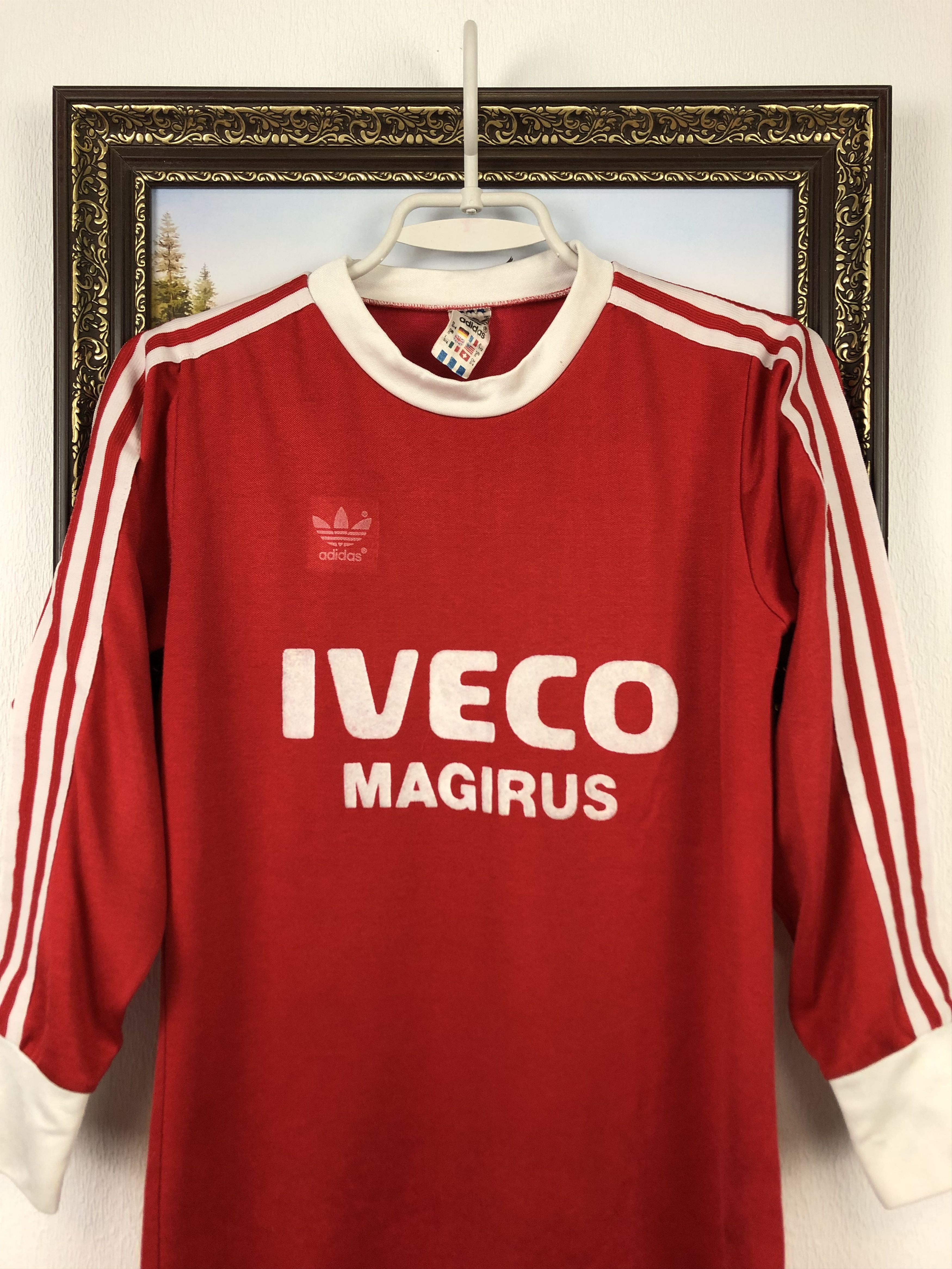 Adidas Bayern Munich football shirt 1982 #11 Long Sleeve Jersey Size US XXS / EU 40 - 2 Thumbnail