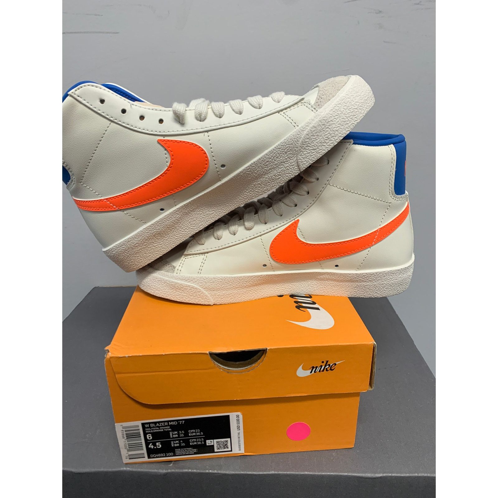Nike Nike Blazer Mid 77 Sail Total Orange Women's Size 6 NEW Size US 6 / IT 36 - 5 Thumbnail