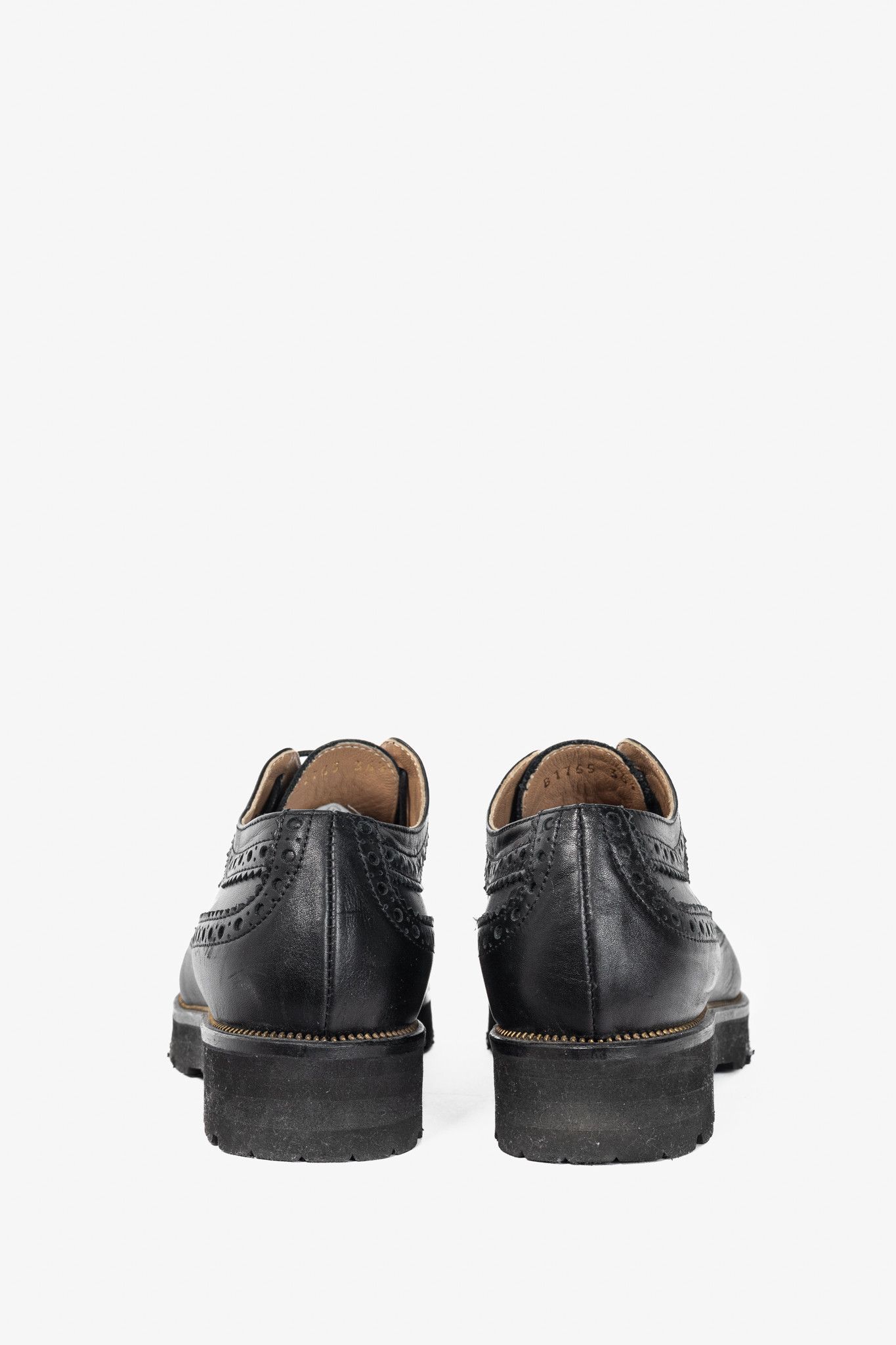 Ron White Ron White Queenie Black Leather Wingtip Platform Oxfords Size US 6 / IT 36 - 3 Thumbnail